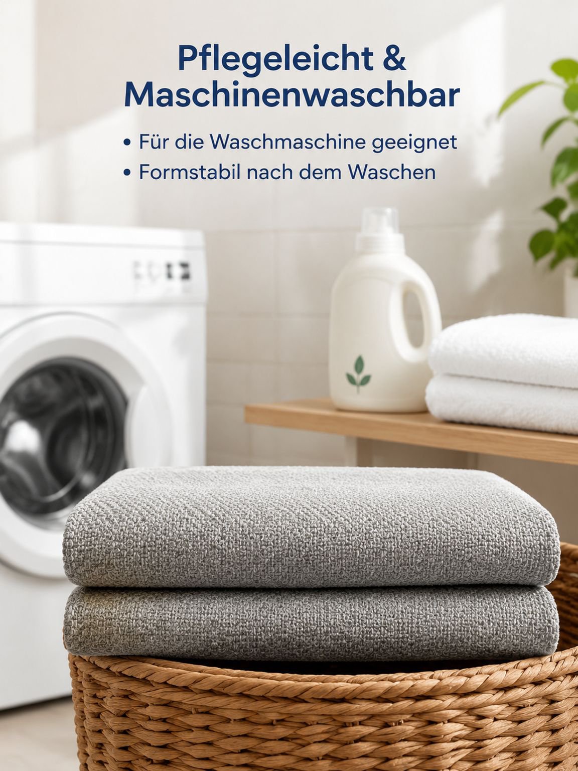 Moderner Kissenbezug in hellem Farbton