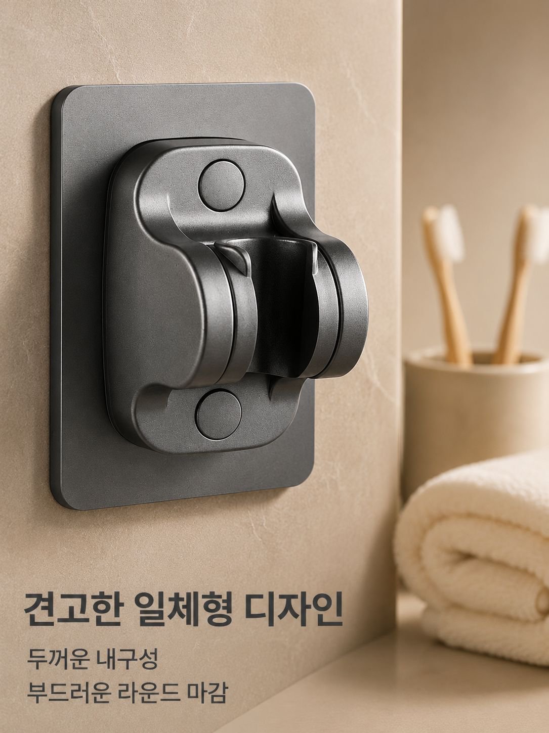 설치 필요 없는 무타공 샤워기 홀더