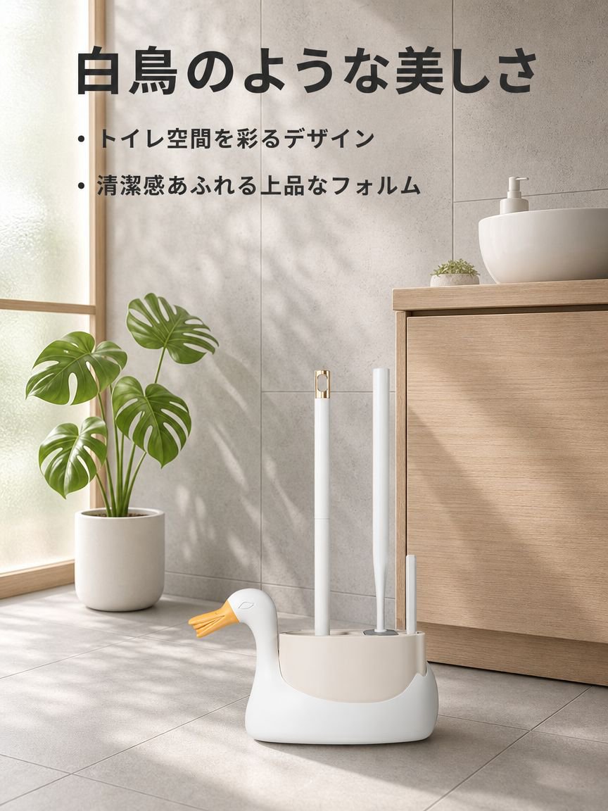 ホワイトスワン 3-in-1 トイレブラシ