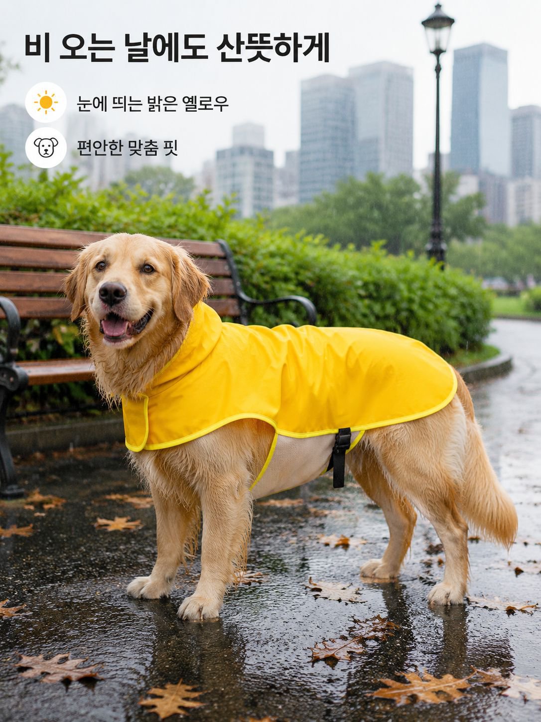 대형견 배보호우비 애완동물 복장