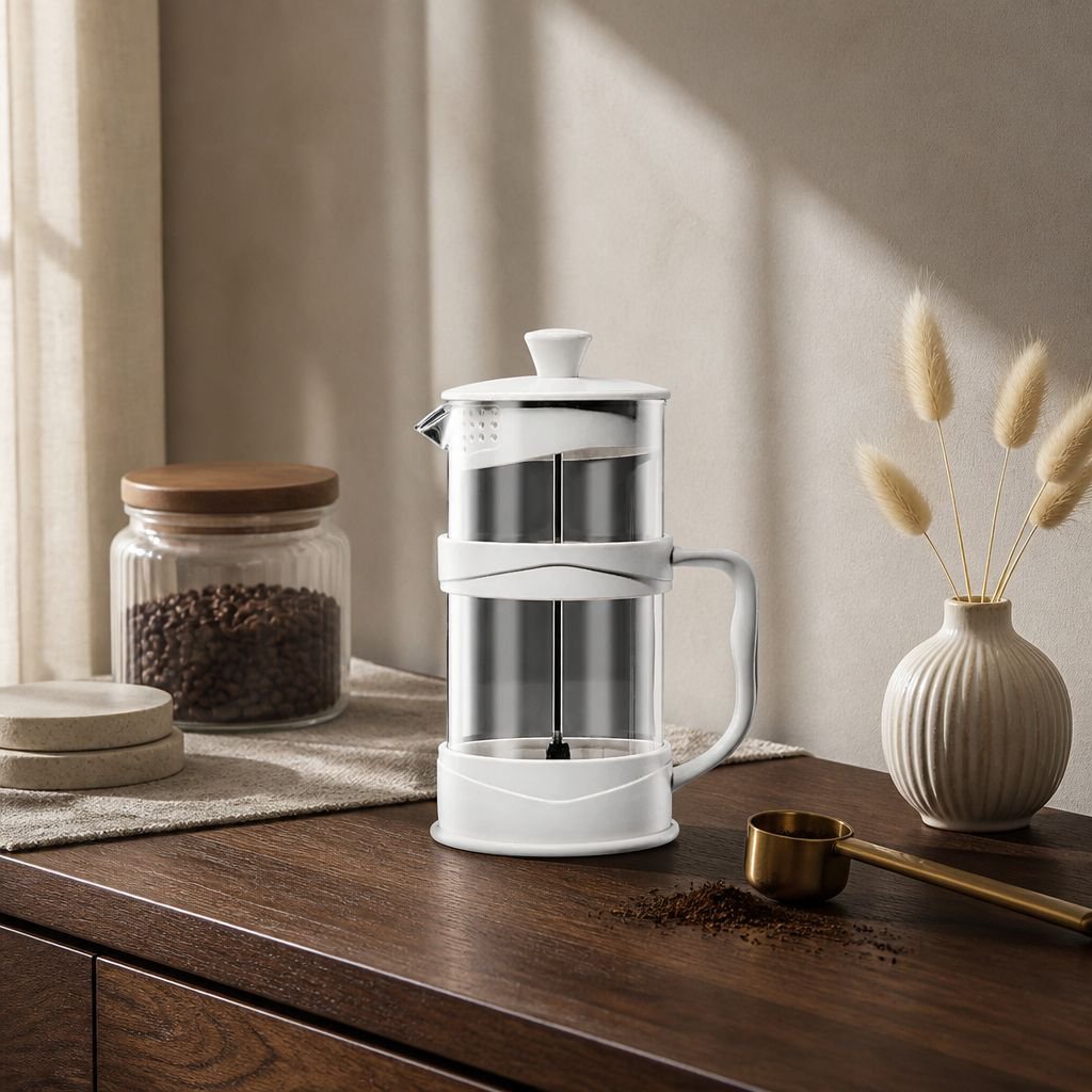 French Press Glas Kaffeebereiter Stempelkanne Manuell Kaffeepresse Teebereiter
