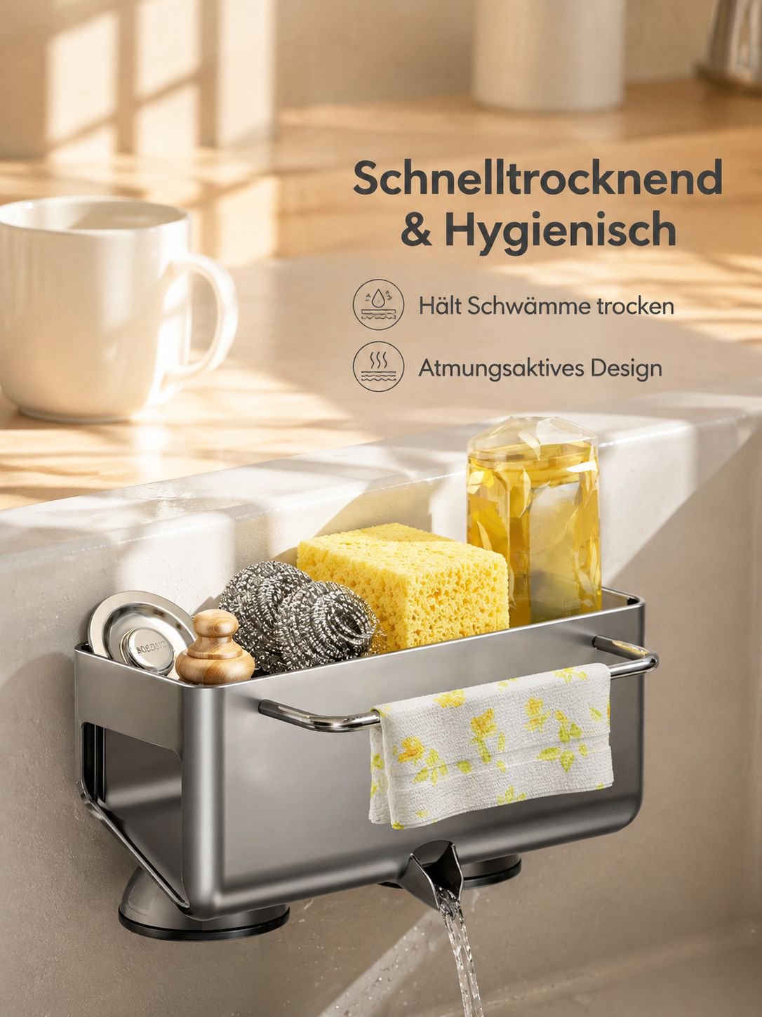 Küchen Schwammhalter mit praktischer Abtropffunktion