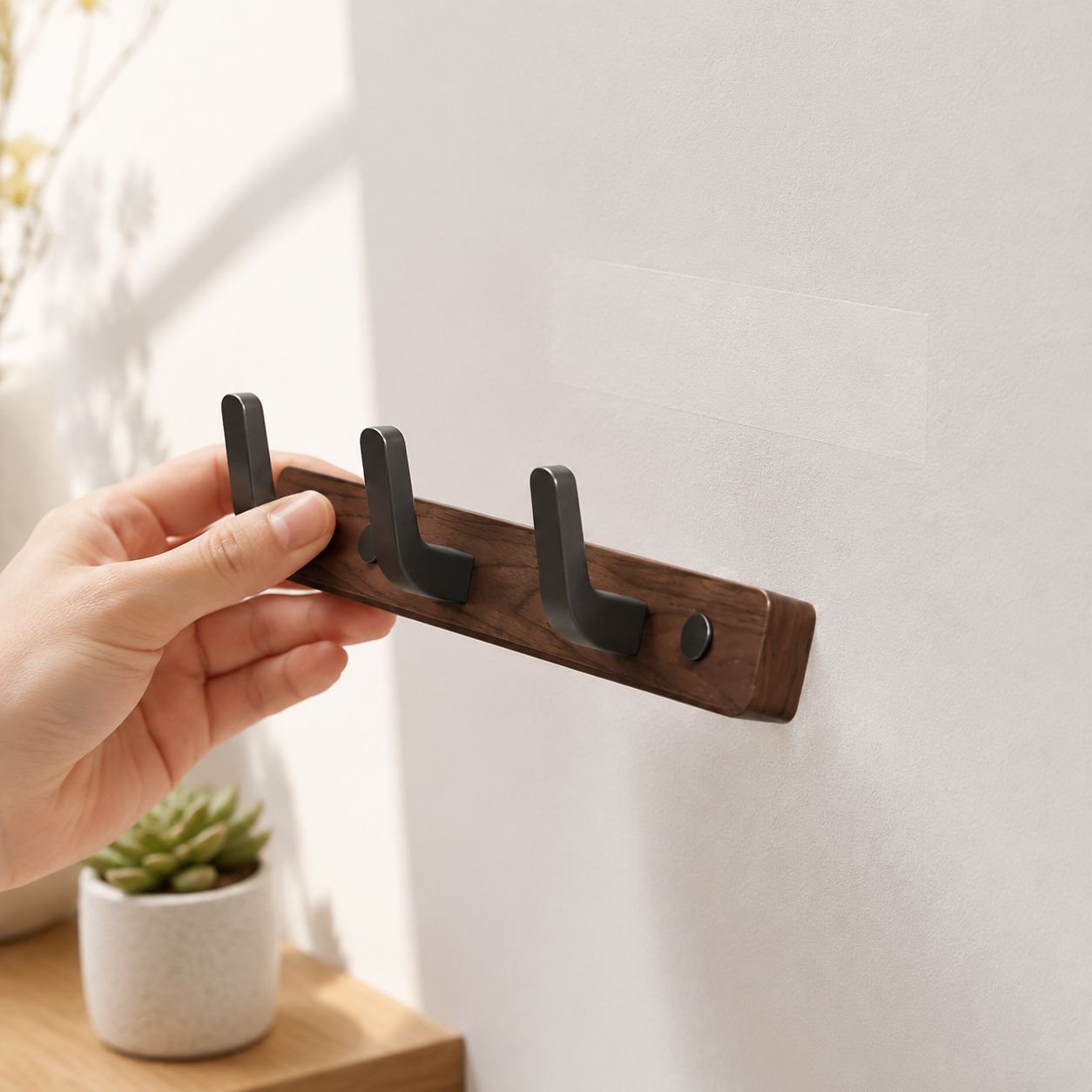 Damage-Free Coat Hook for Doors