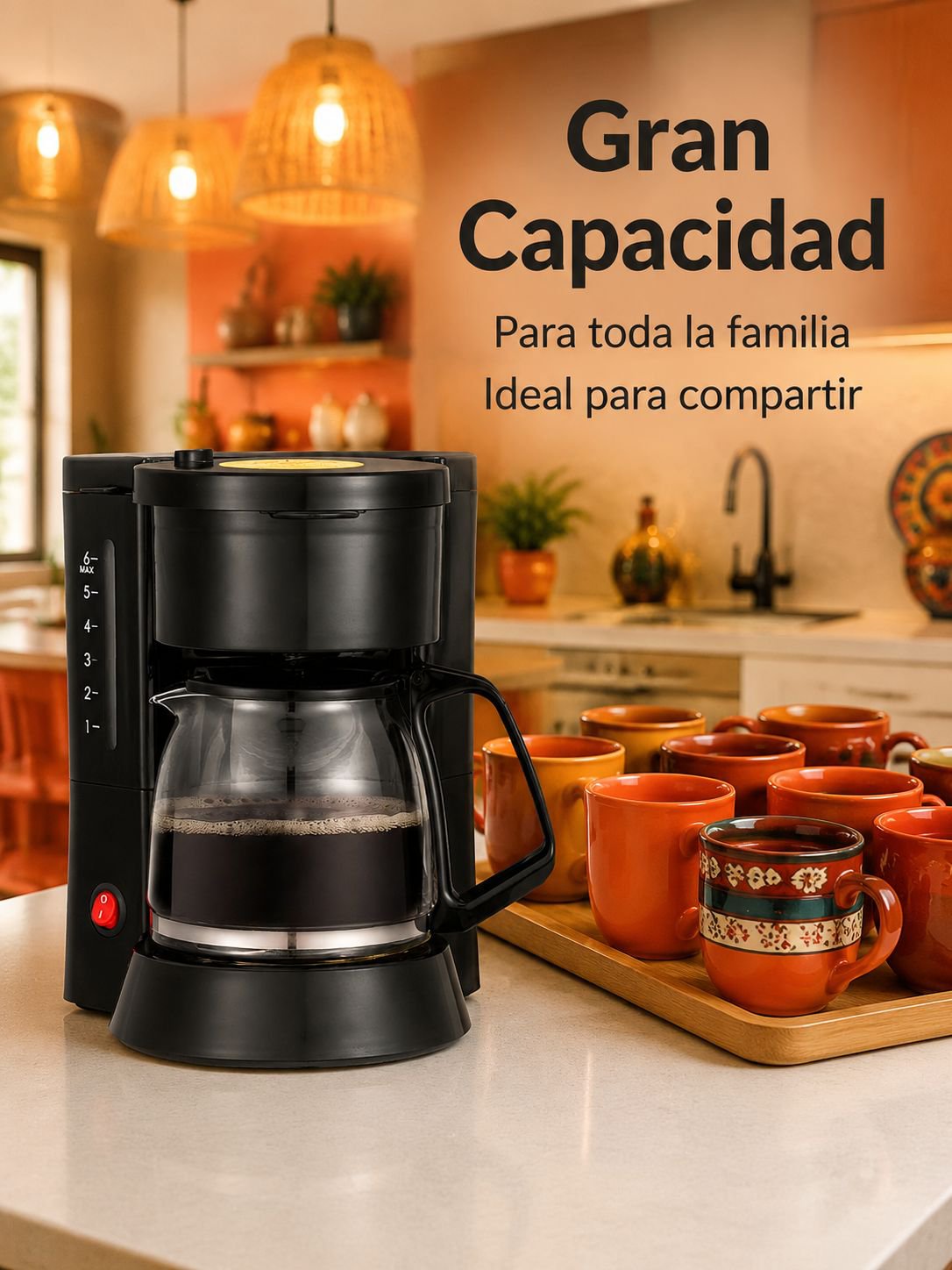 Cafetera de goteo americana doméstica de gran capacidad