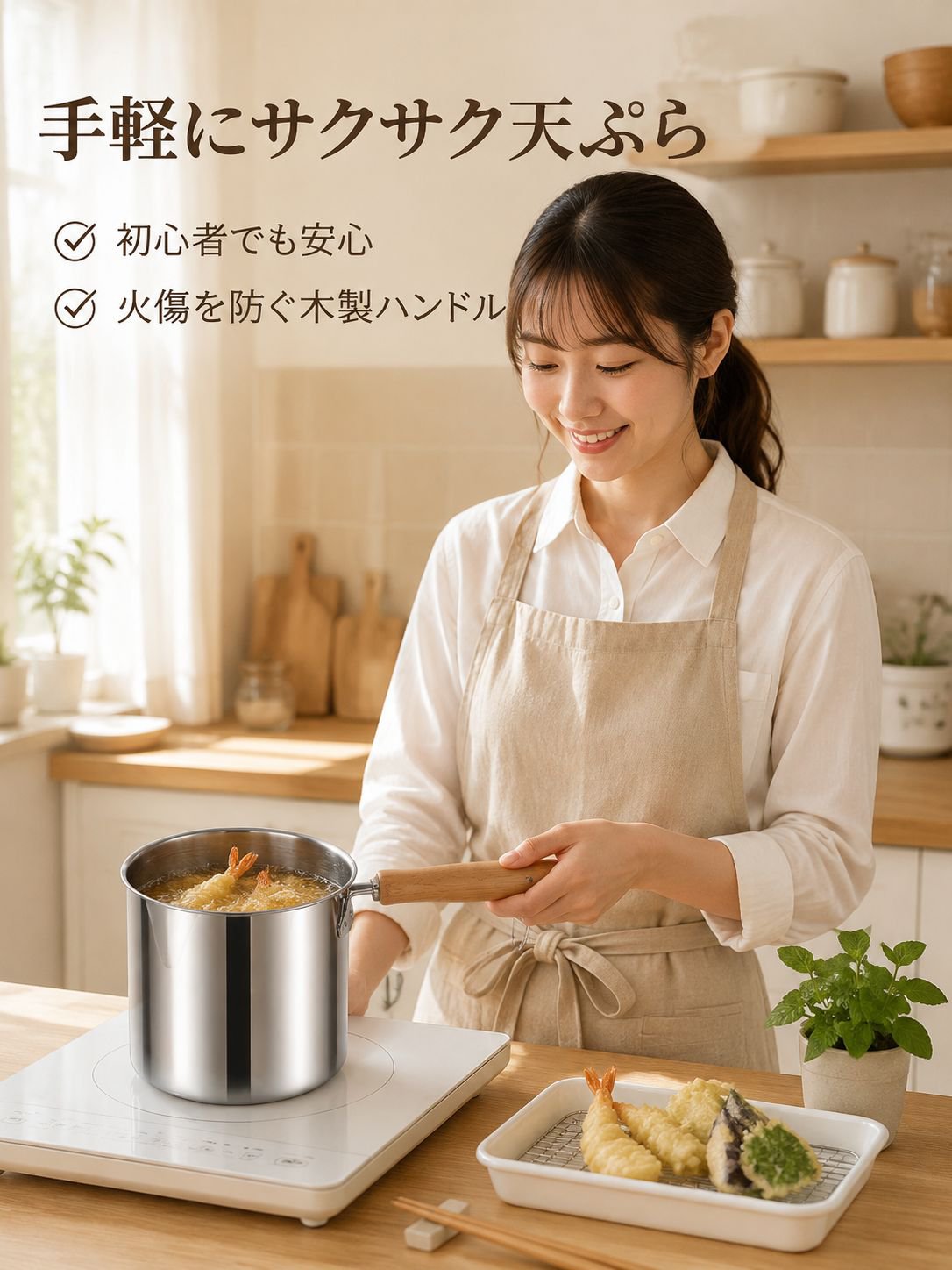 フィルター一体型ステンレスフライヤー