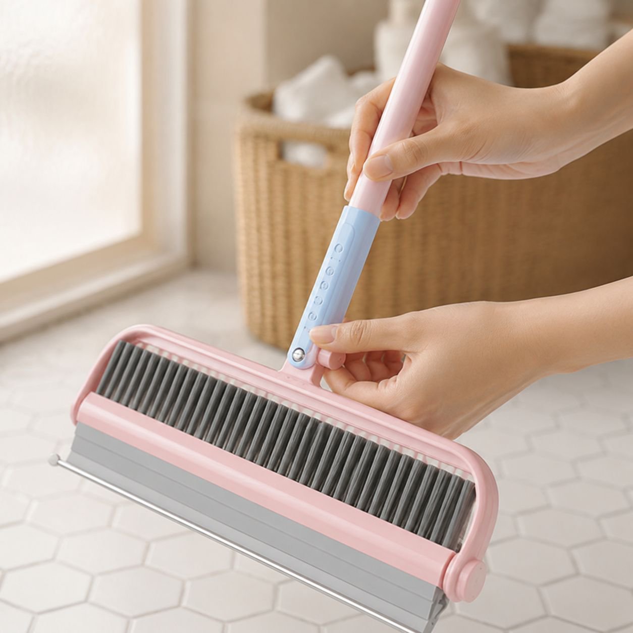 Brosse adaptée aux carrelages et joints de salle de bain