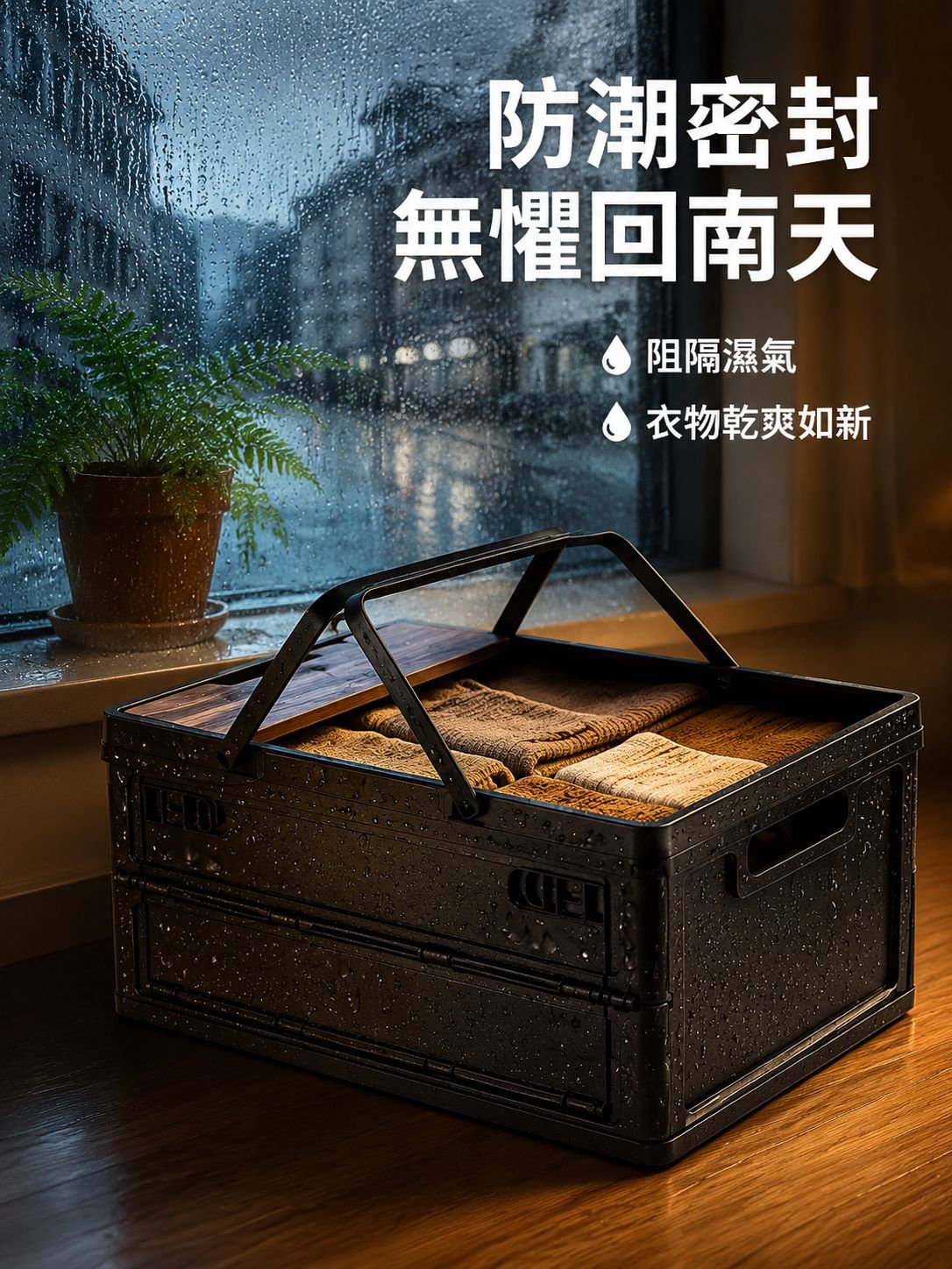 大容量可擕式折疊收納盒