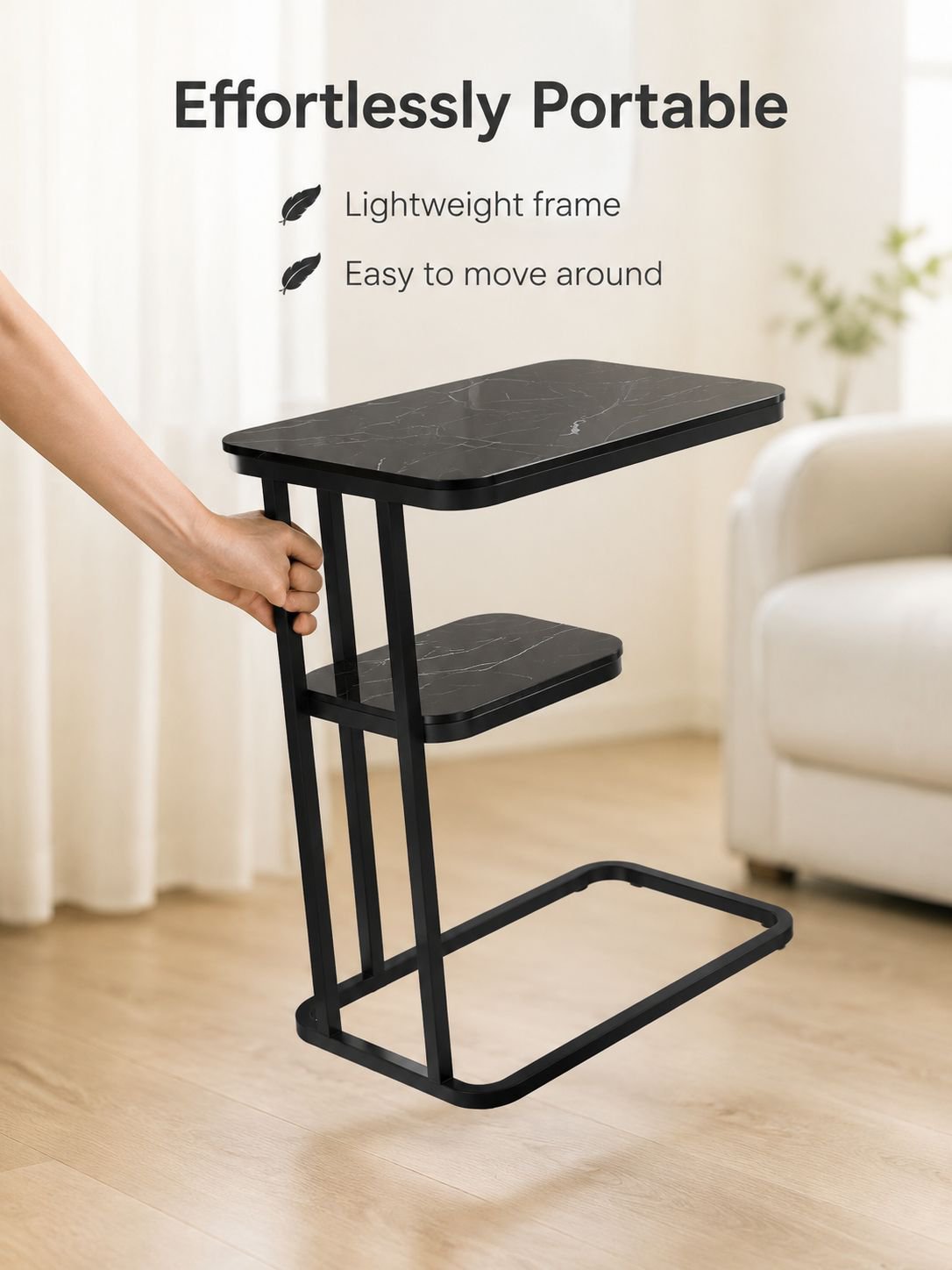 Modern Simple Portable Small Square Table Sofa Side Coffee Tea Table