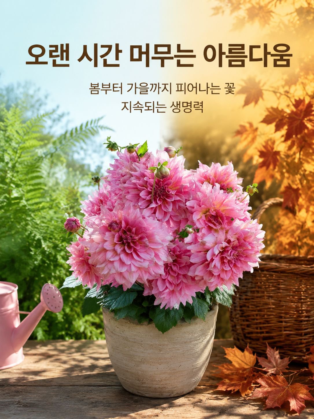 사계절 내내 꽃을 피우는 달리아