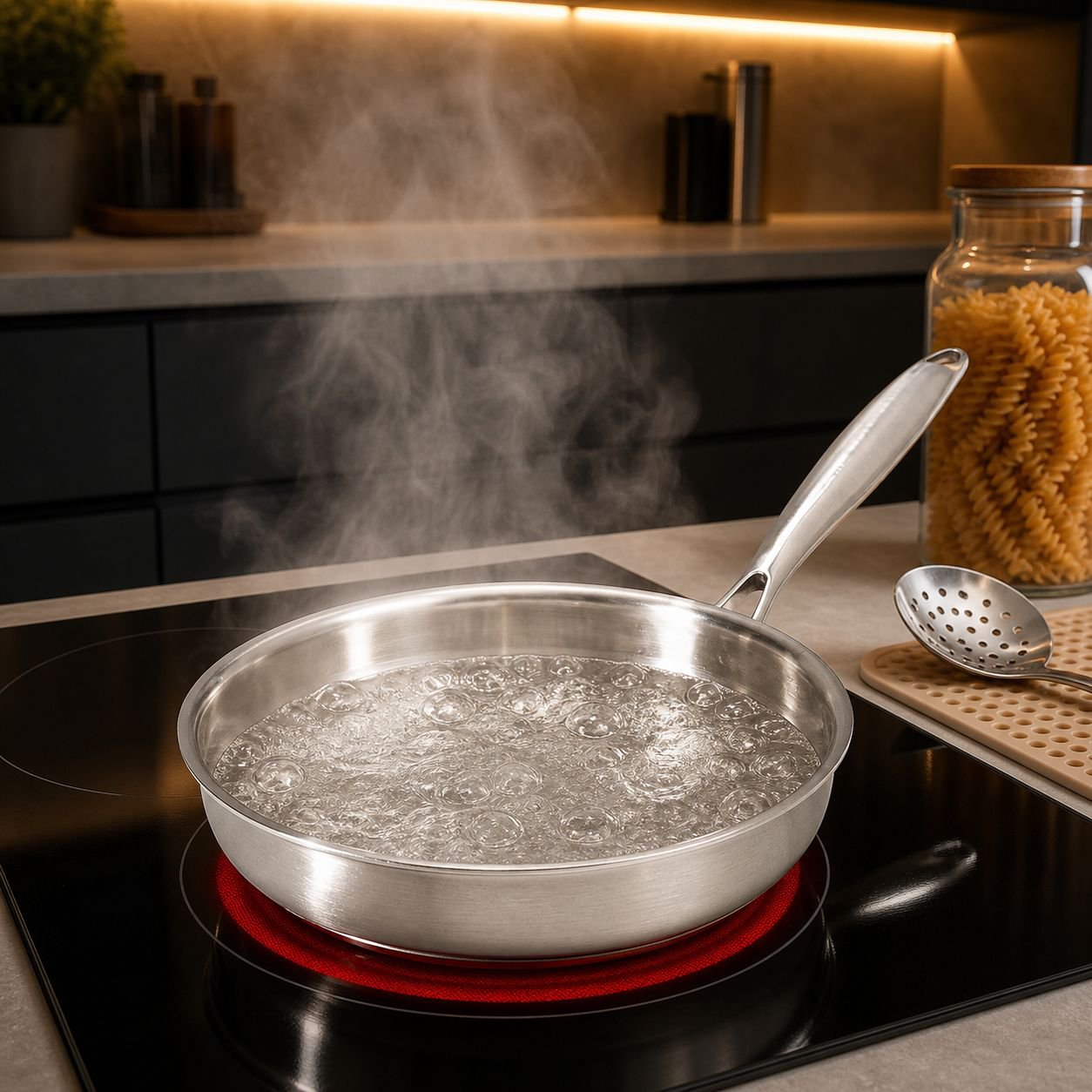 Three-Layer Thickened Steel Induction Cooker Pan