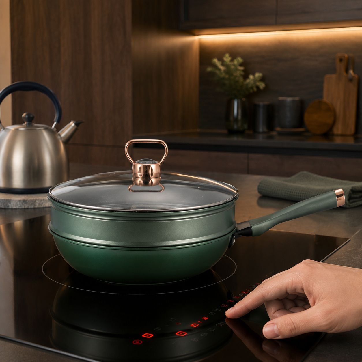 Multi-functional Maifan Stone Nonstick Skillet