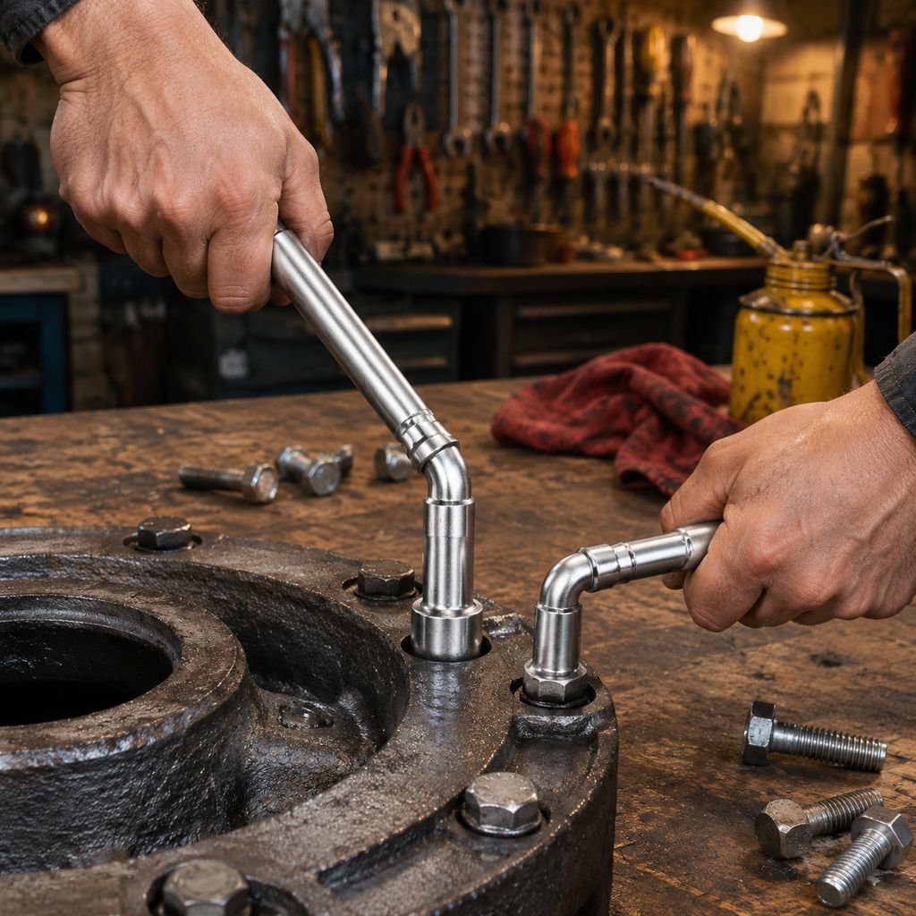 8-19mm L-shaped double-ended hex wrench close-up