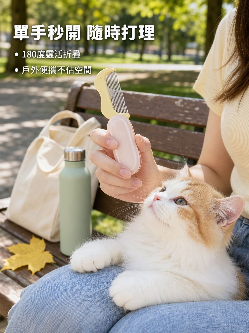 寵物折疊梳淚痕專用梳子