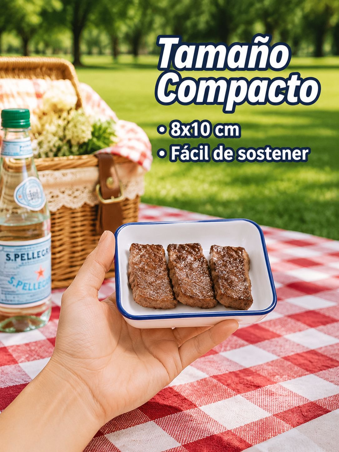 Placa rectangular esmaltada