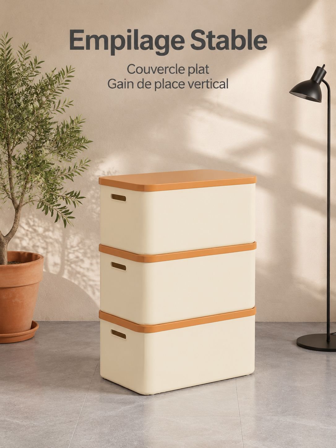 Boîte de rangement pour objets divers avec couvercle