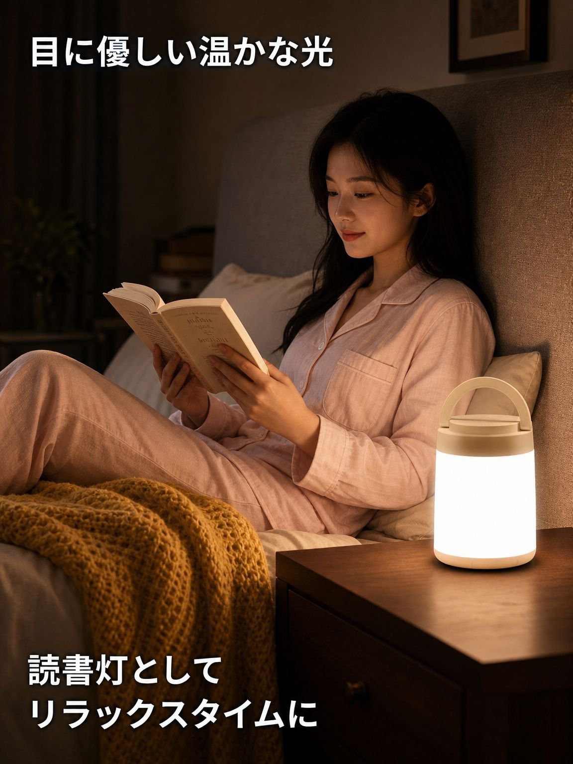 調光機能付き充電式ナイトライト