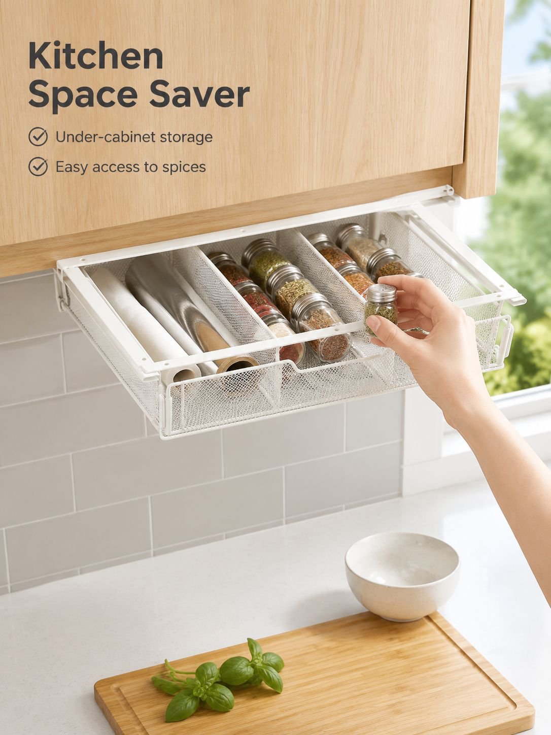 Under-desk drawer storage rack