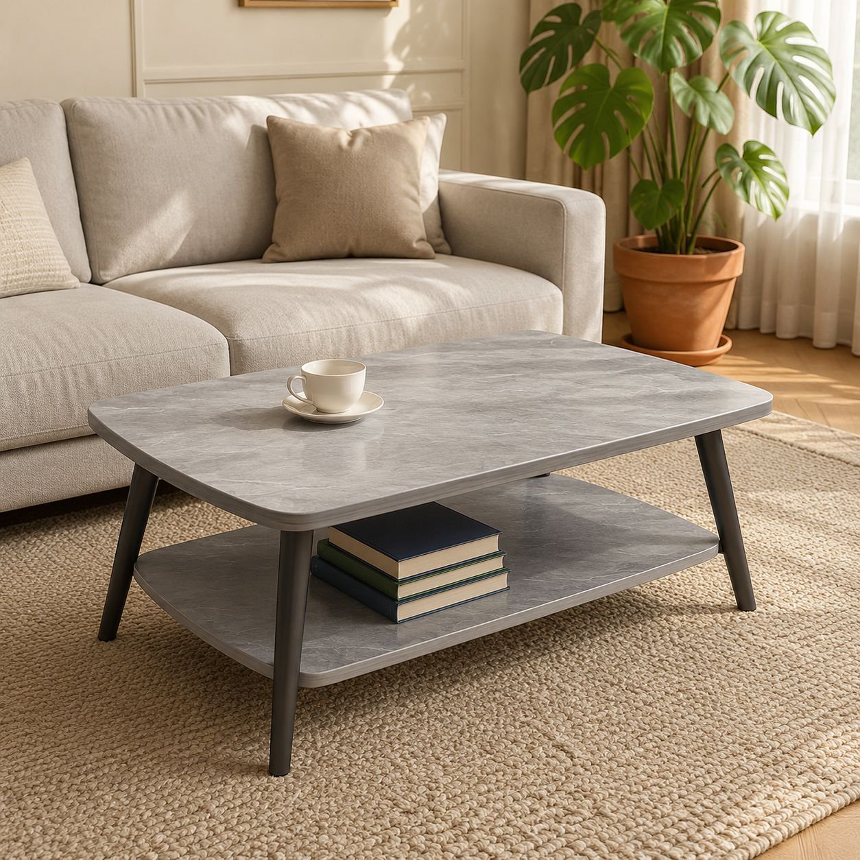 Small Household Double Tea Table for Living Room