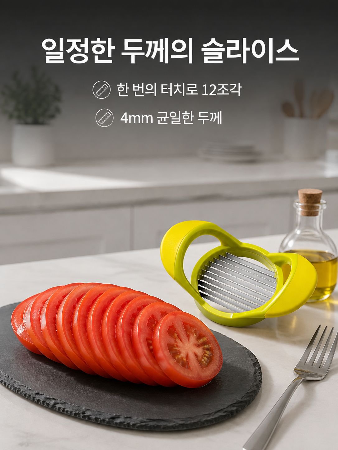 신선한 토마토 분절