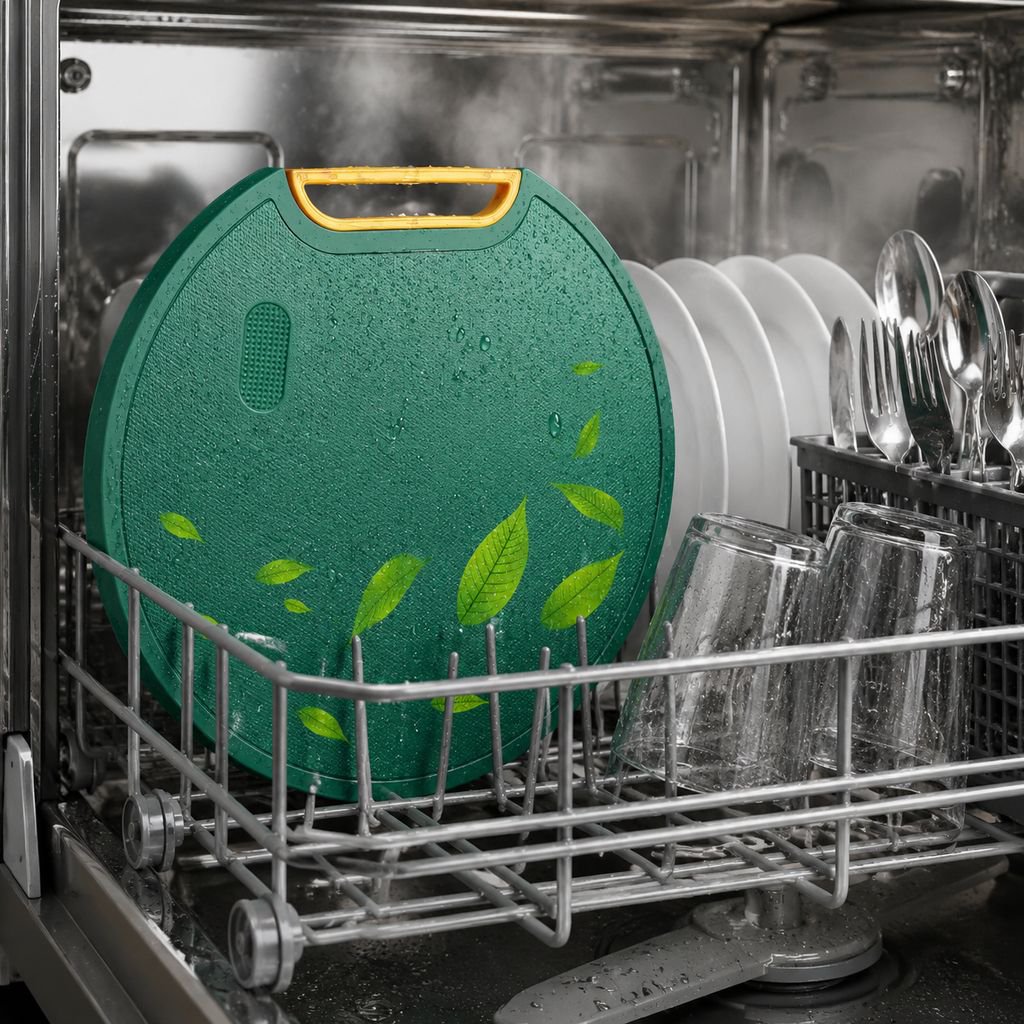 Easy-to-clean multifunctional cutting board under running water