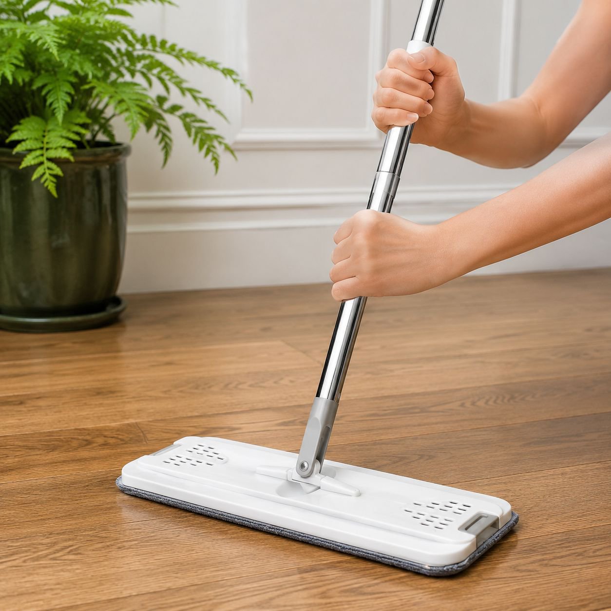 Lightweight home mop with washable cloth