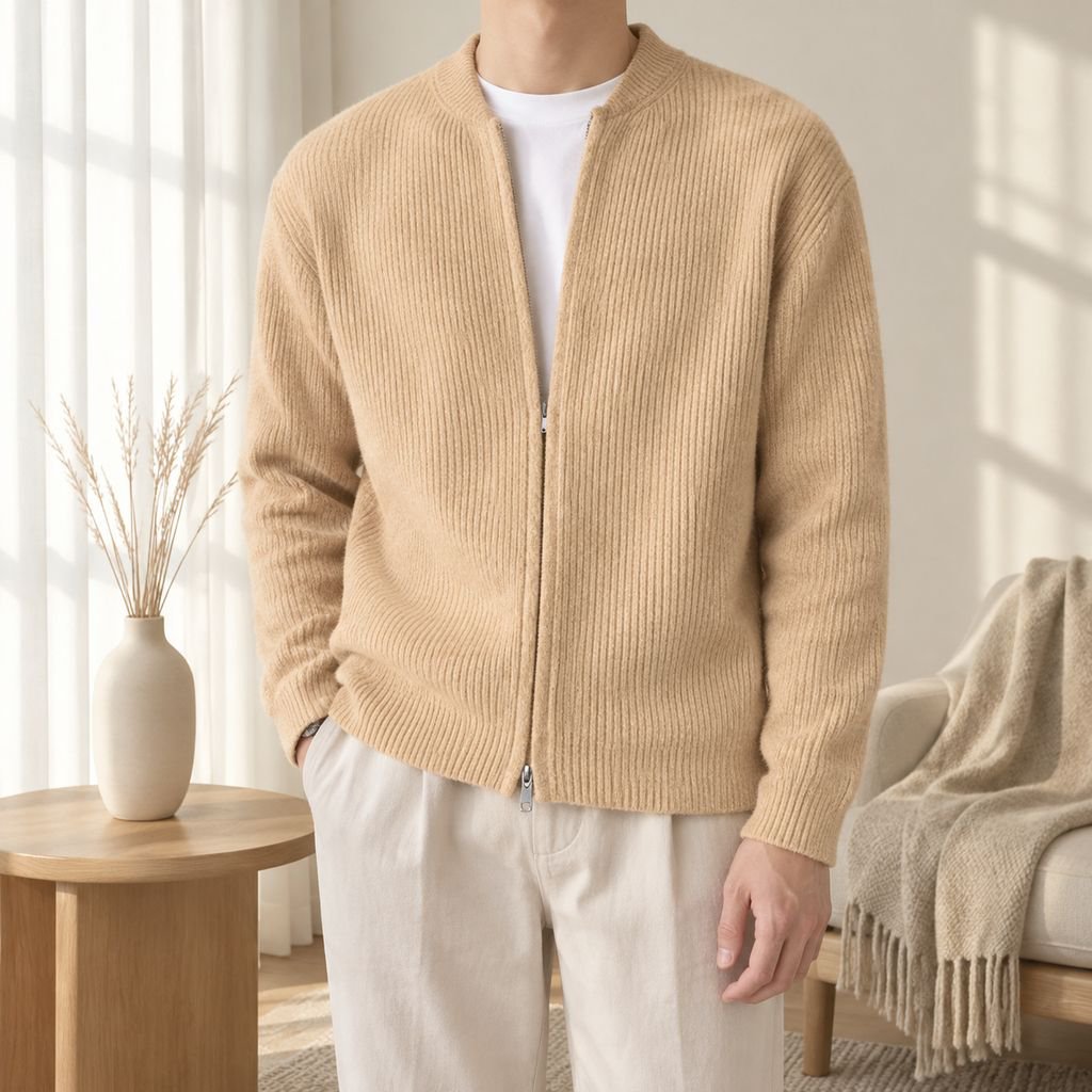 メンズ Vネック カーディガン 厚手 セーター ジャケット ニット トップス ハンサム 厚手 セーター カーディガン トップス