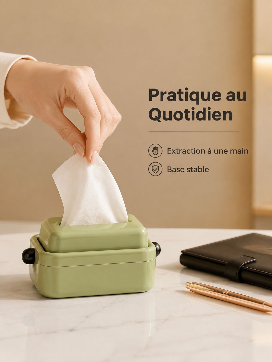 Boîte à mouchoirs créative à hauteur réglable, design artistique, pour salon et chambre