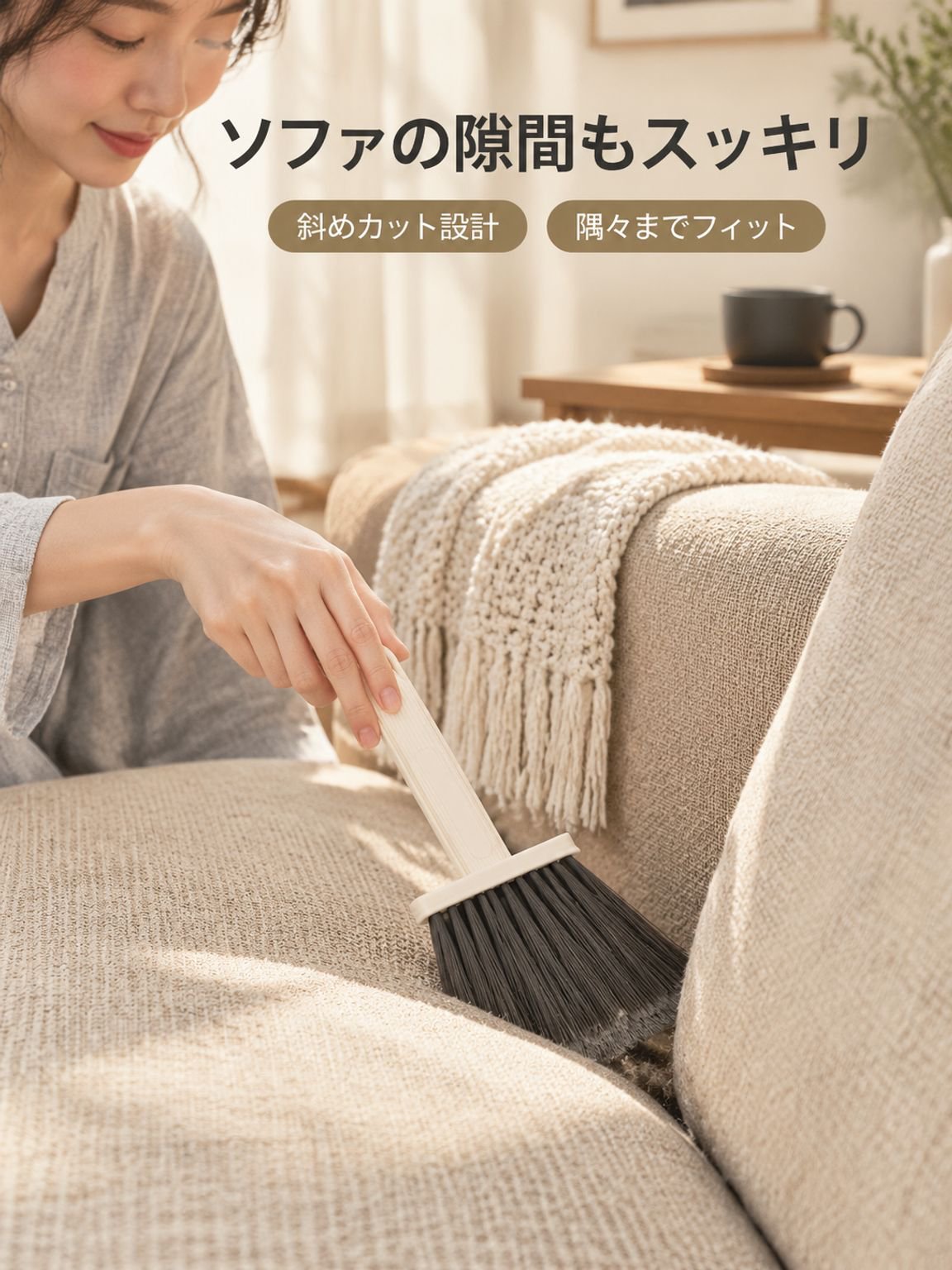 家庭用すき間ほこり取りブラシ 窓台ソファー清掃用ツール