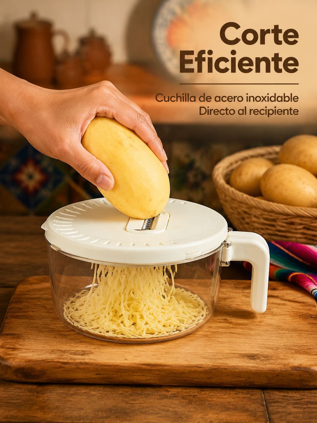 [lavado y Corte en uno] cesta de drenaje fresca sin cortar las manos sucias