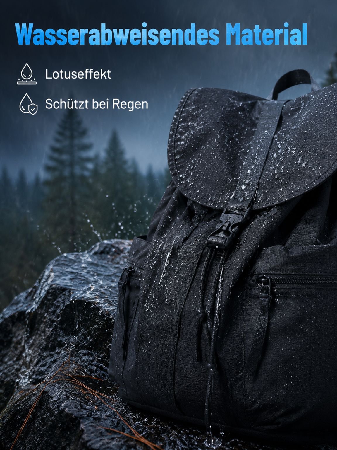 Großer Outdoor-Nylonrucksack, geeignet für Schule und Wandern