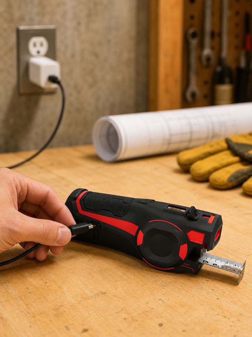 Compact and portable high precision laser tape