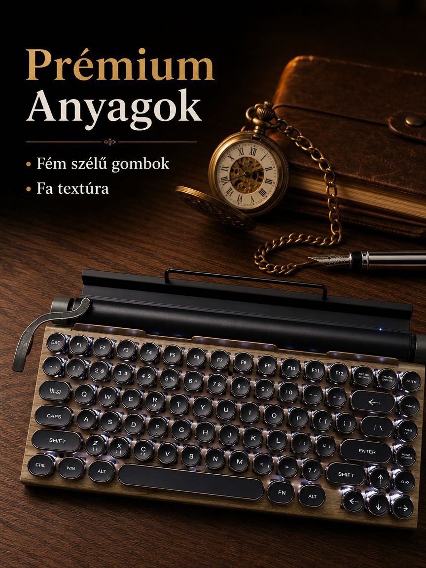 Punk retro mechanikus billentyűzet