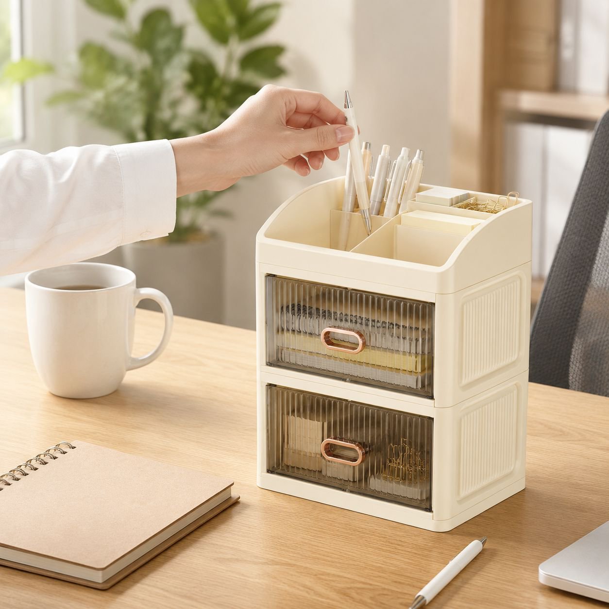 Boîte de rangement à tiroirs anti-poussière pour cosmétiques, usage domestique et bureau