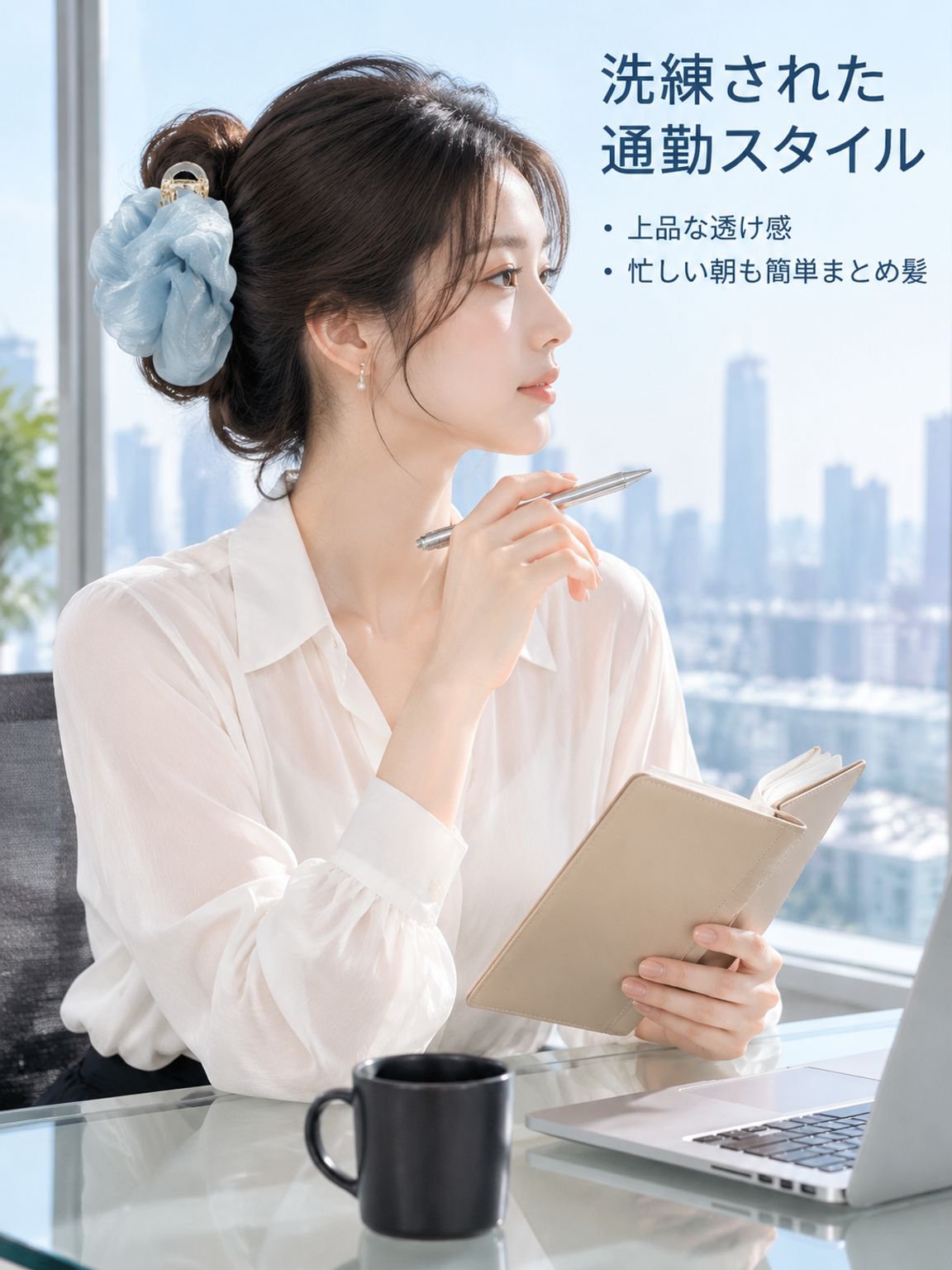 後頭部用バンスクリップ（まとめ髪用）