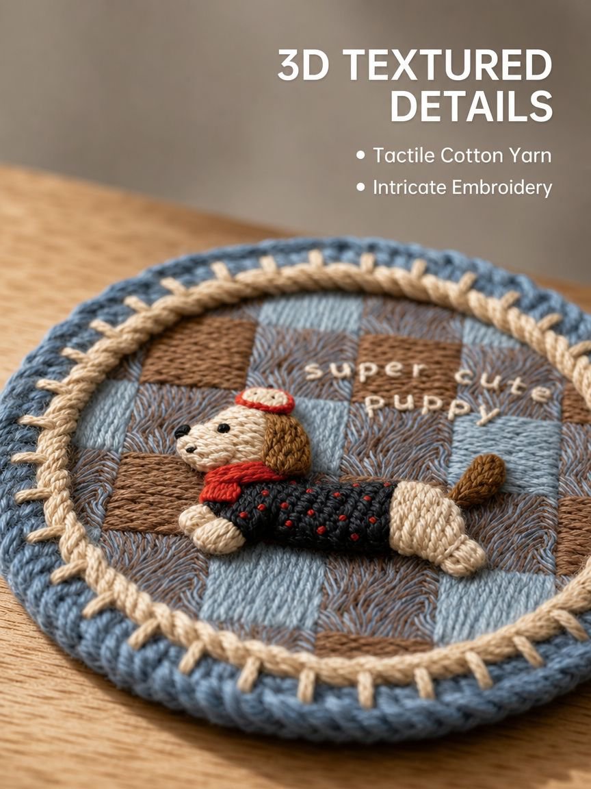 Handwoven 3D Textured Heat-Resistant Coaster
