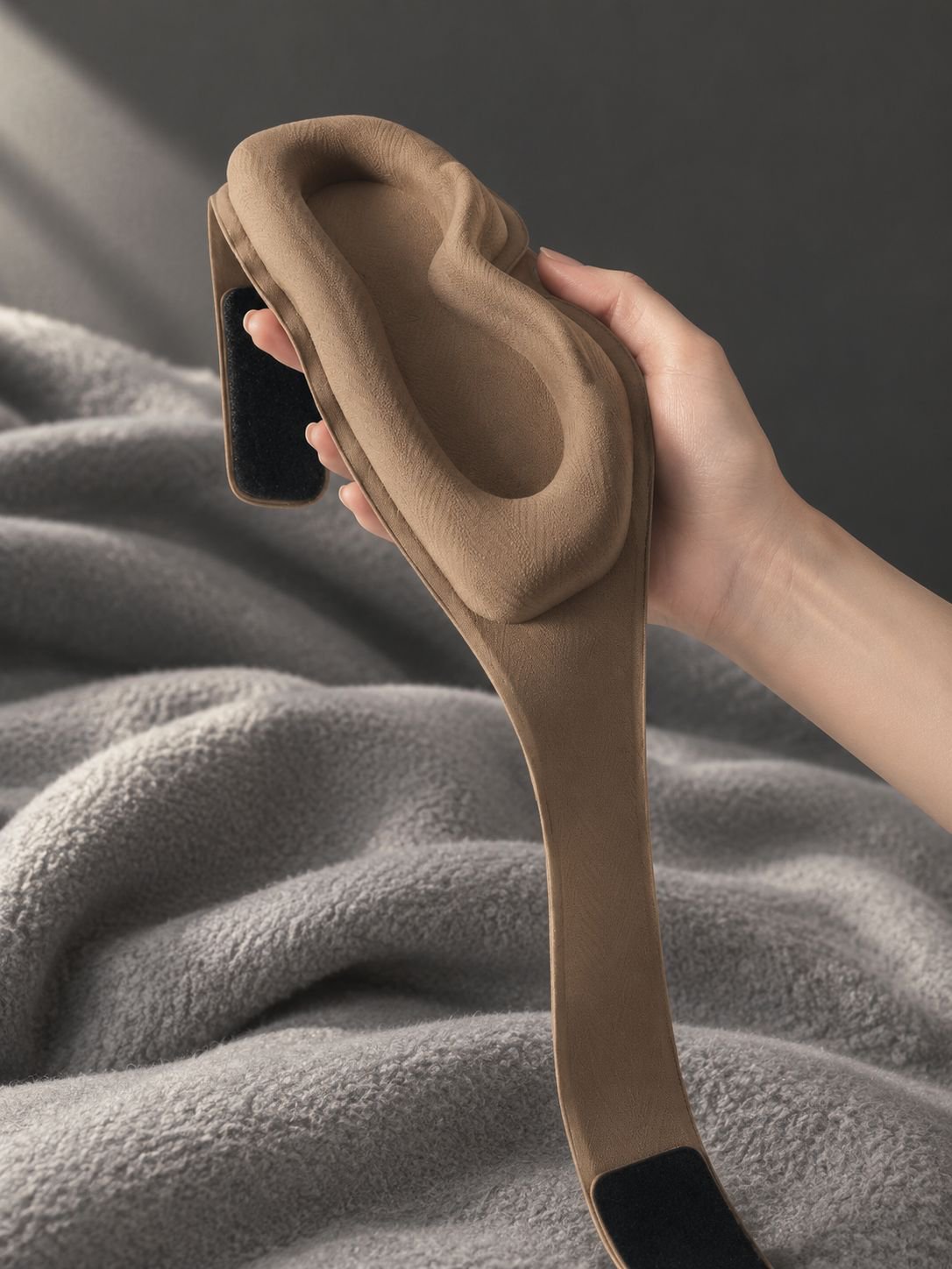 3D Schwerperlen-Augenmaske in Nahaufnahme