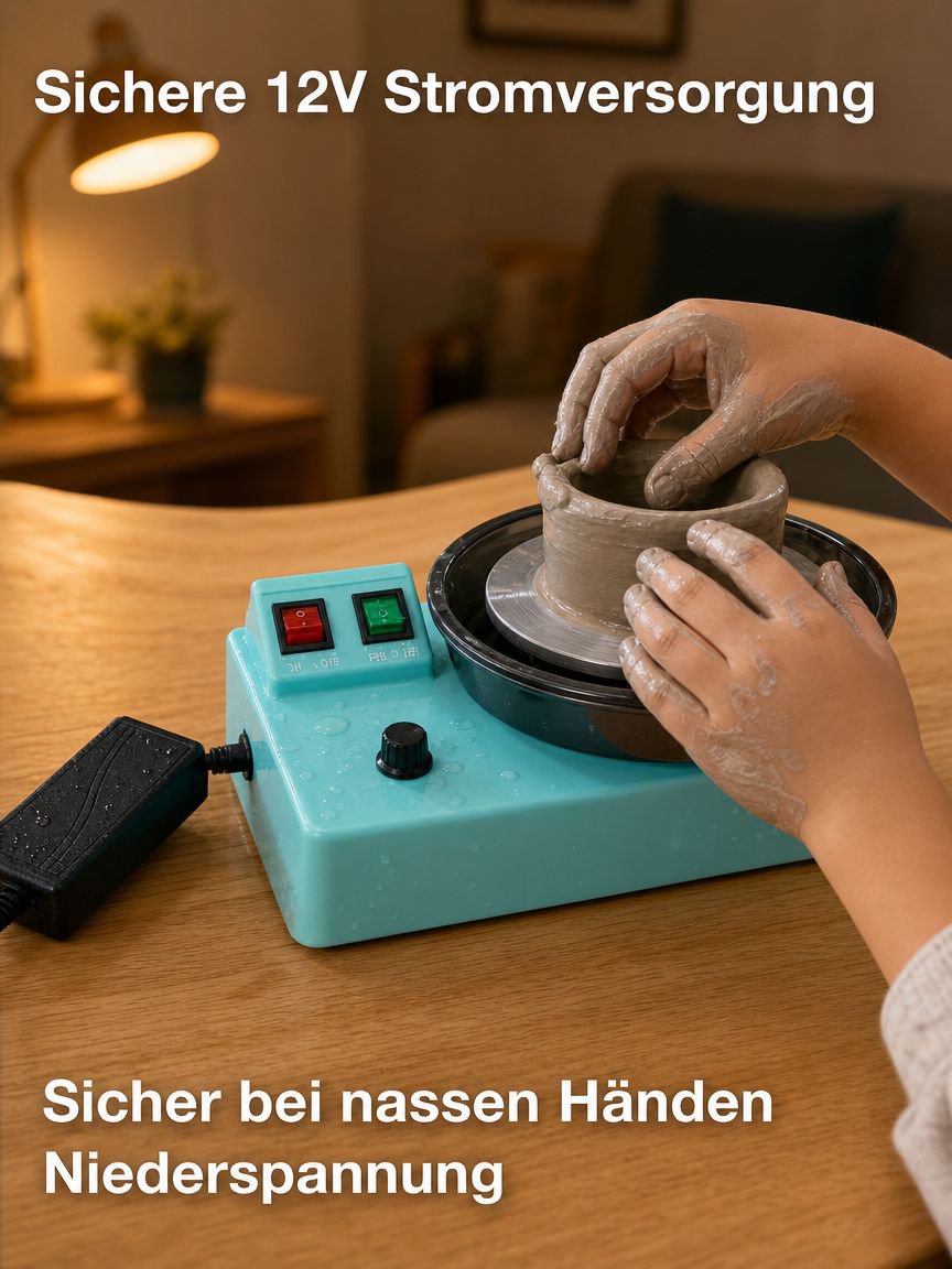 Elektrische Töpferscheibe für Kinder, ideal für Heimgebrauch und Lernzwecke