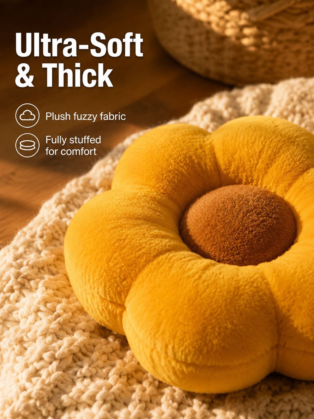 Cute Sunflower Sofa Back Pillow