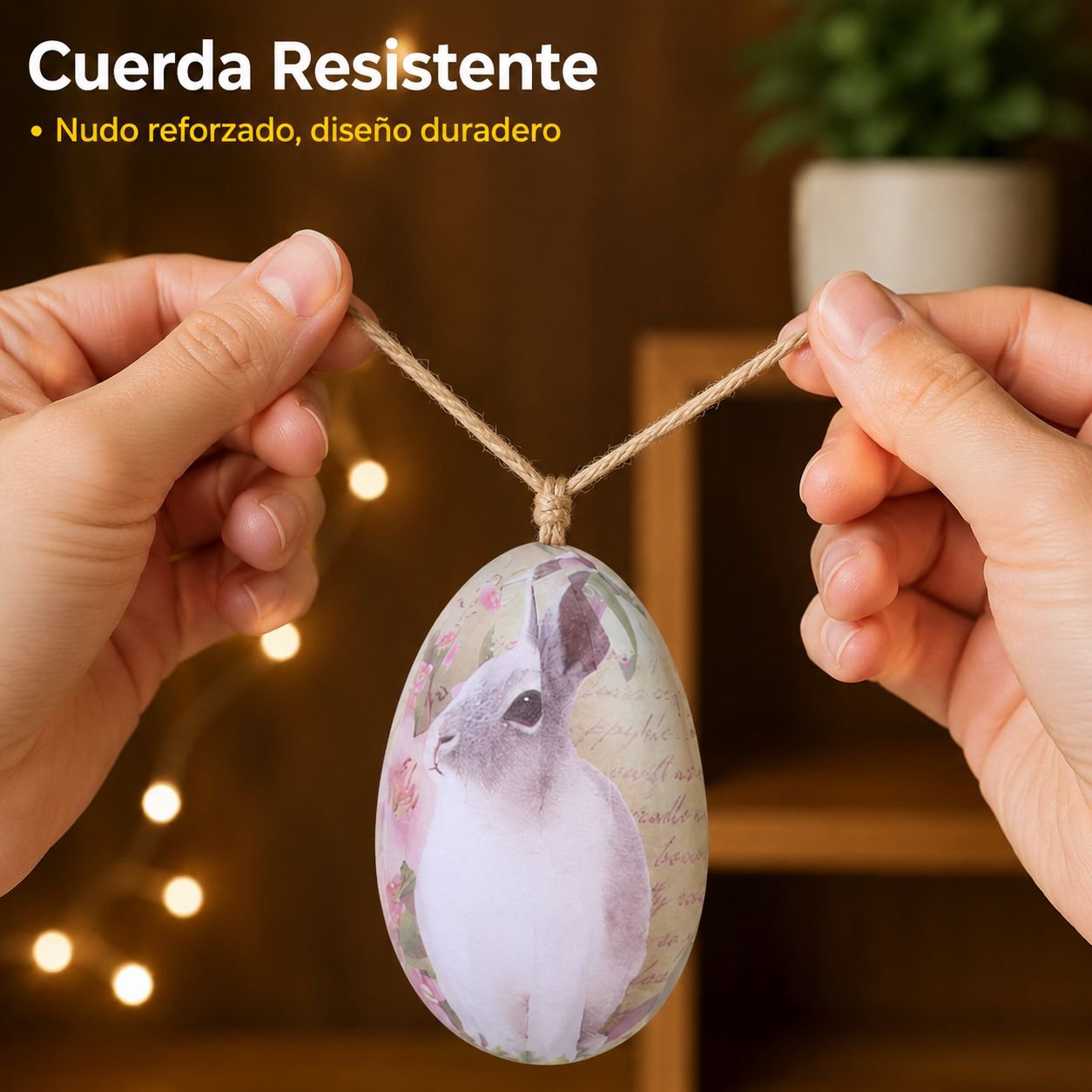 Cesta tejida DIY para huevos de Pascua, huevos decorativos pintados, canasta de flores