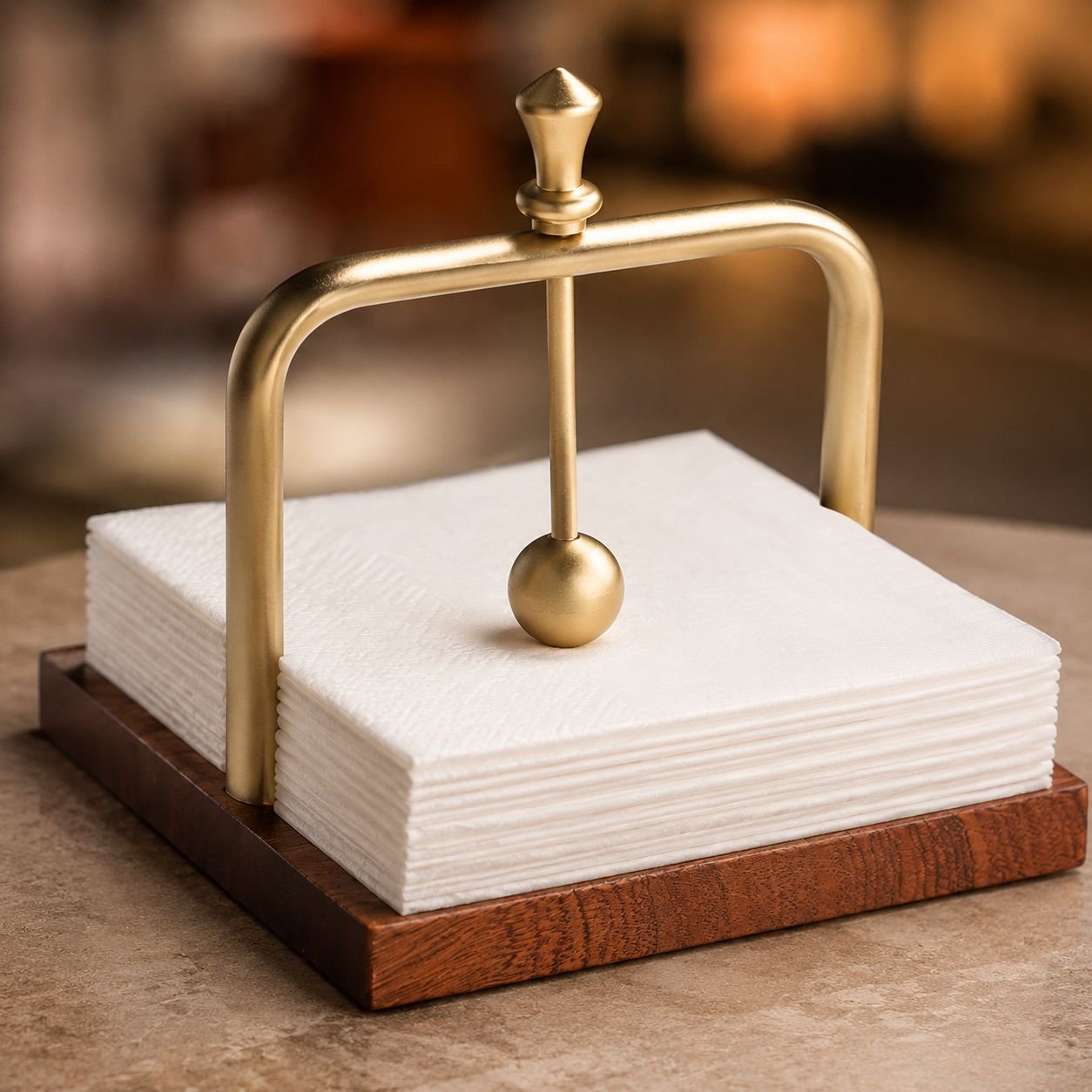 Boîte à mouchoirs élégante en bois pour hôtel