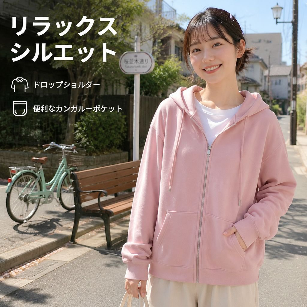 レディースパーカー カジュアルファッション