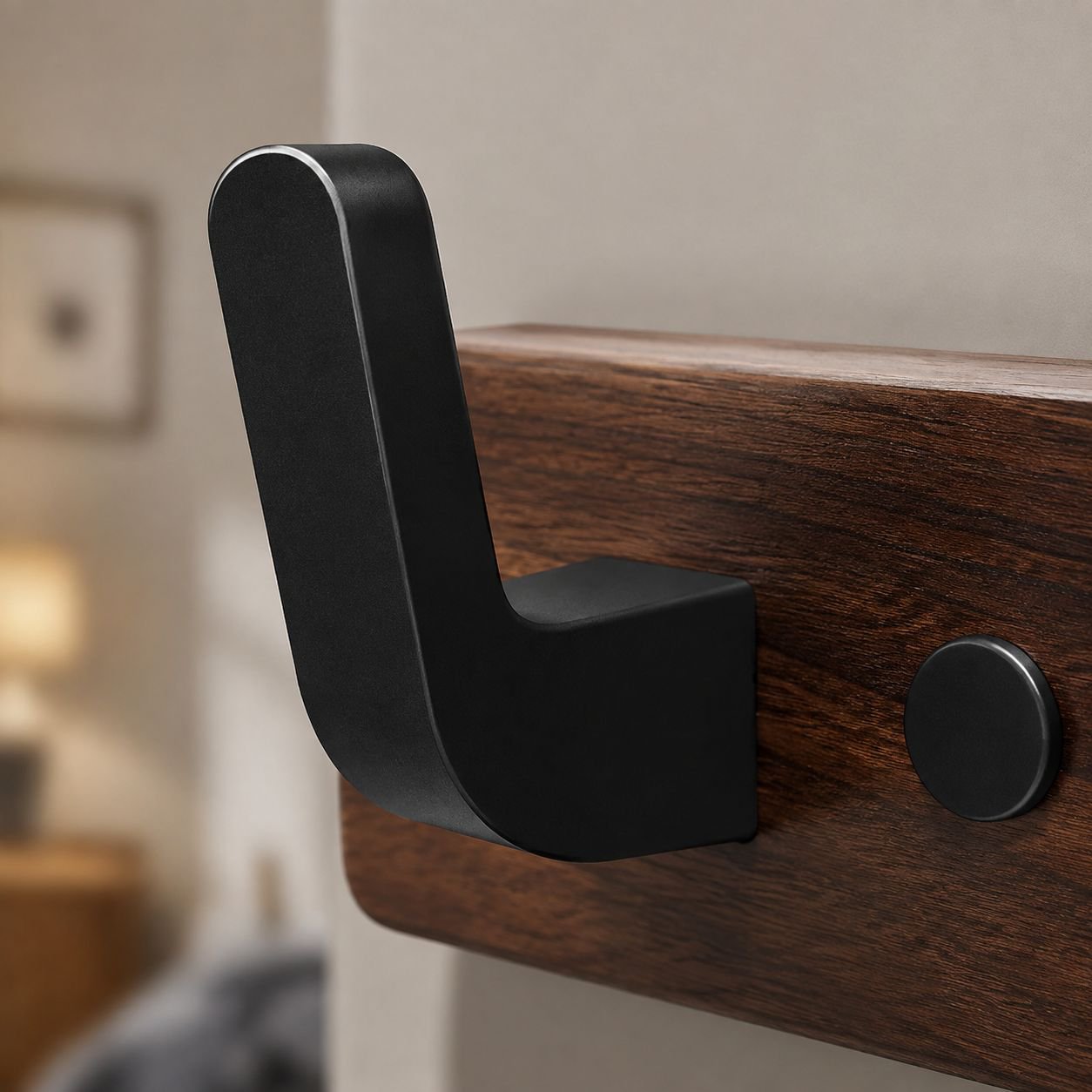 Simple Installation Solid Wood Hook for Coats and Hats