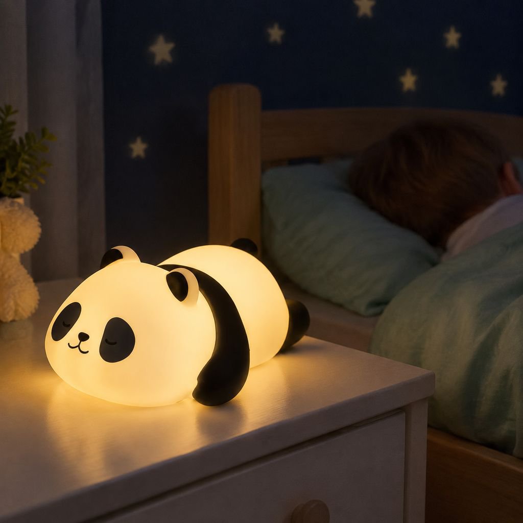 Creative Panda Shaped Hanger with Light Practical Decoration