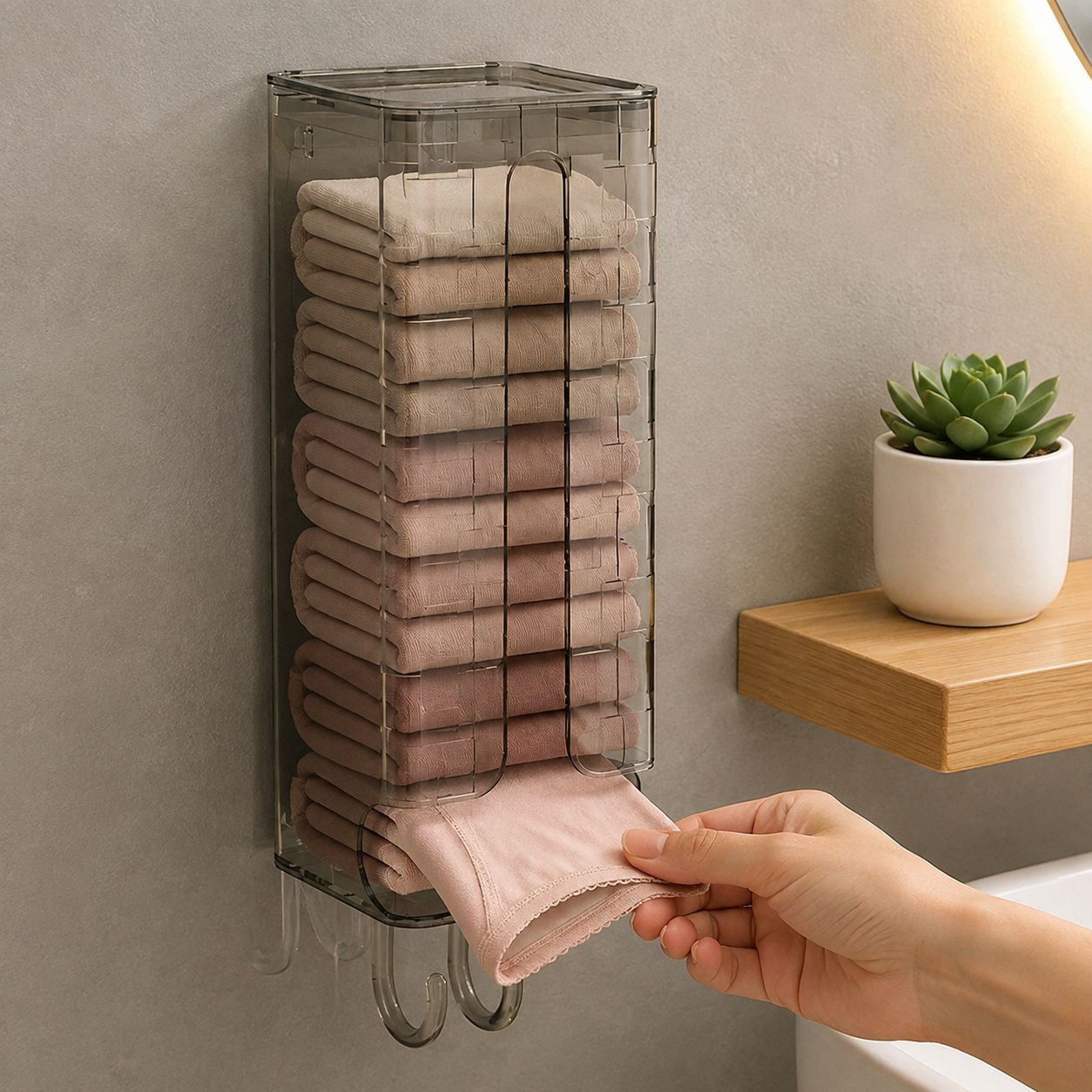 Thickened No-Drill Wall-Mounted Underwear Storage Box for Household
