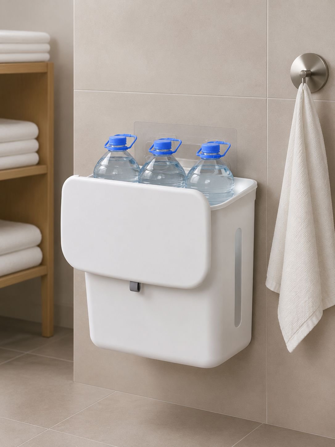 Cubo de basura para cocina con tapa deslizante práctica