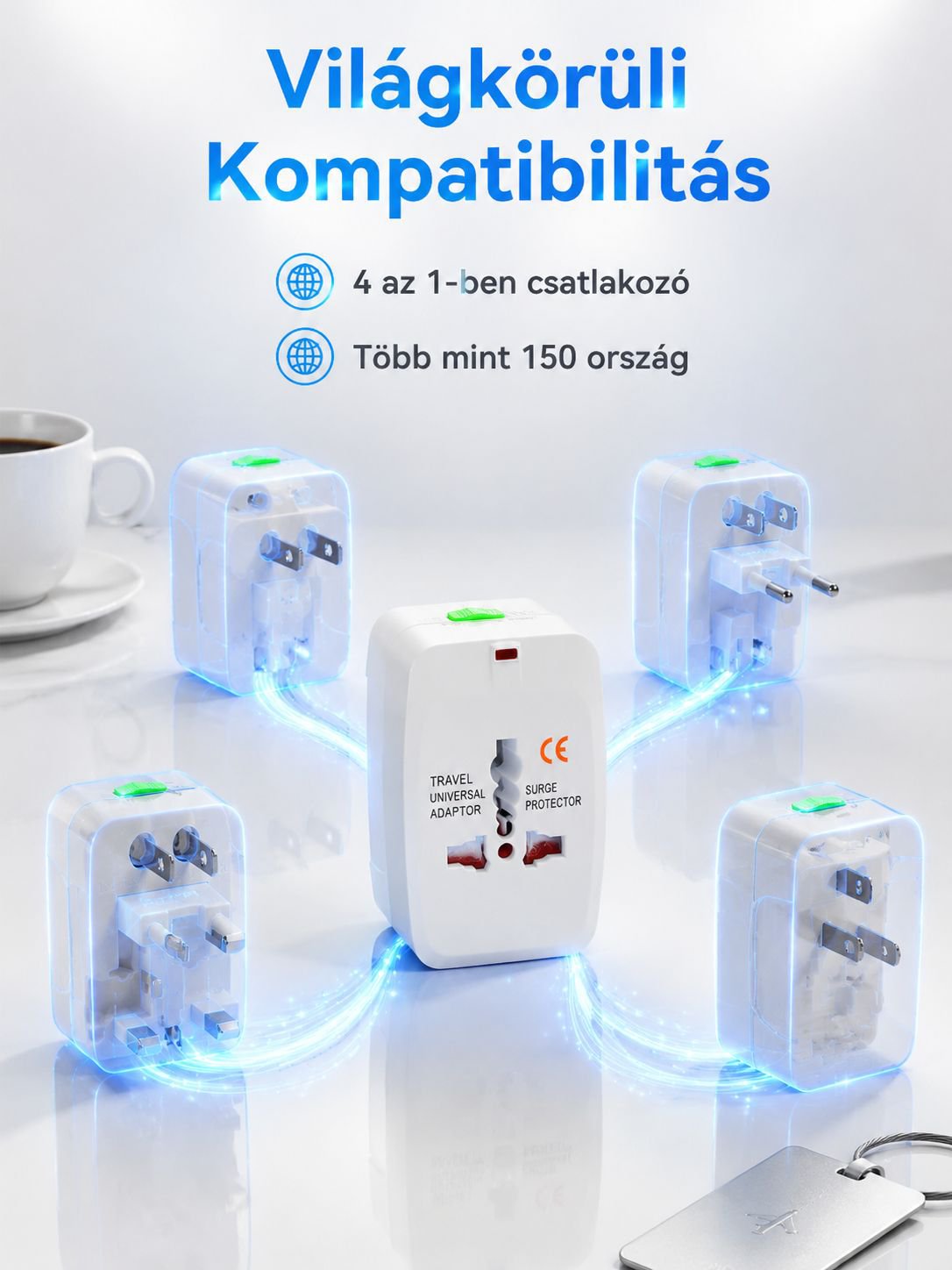 Multifunkcionális univerzális konnektor és adapter