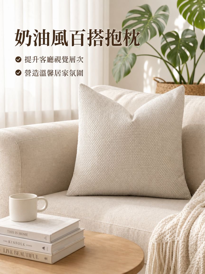 粗針雪尼爾抱枕