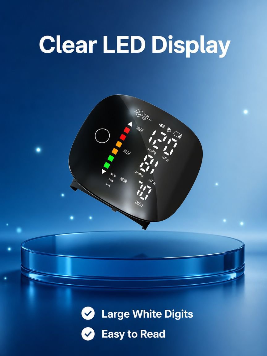 Touchscreen Wrist Blood Pressure Monitor