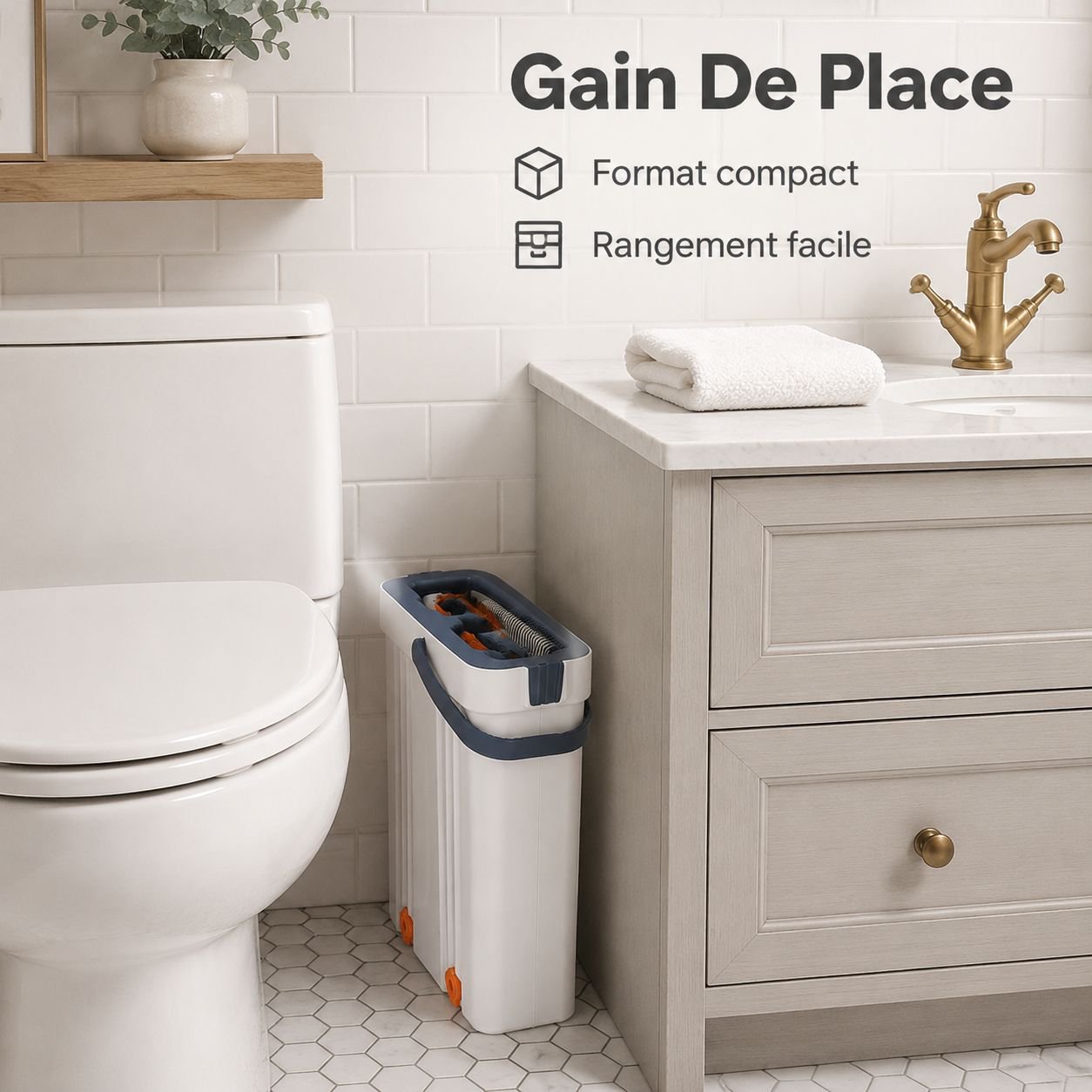 Serpillière grattoir pour les espaces étroits