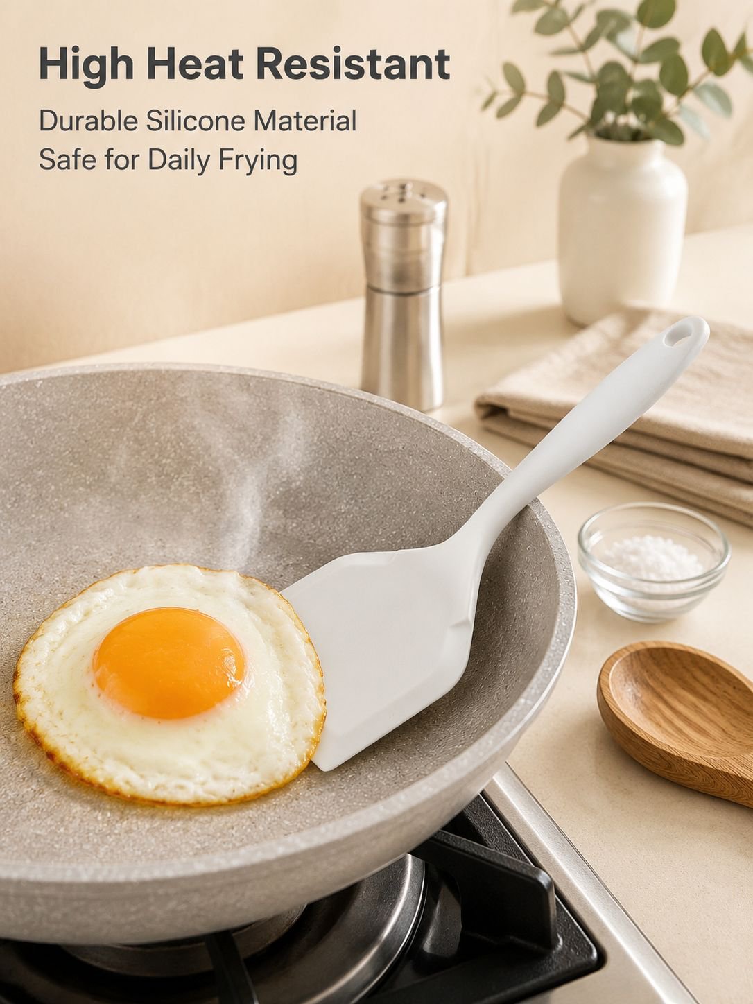 Wide Mouth Non-stick Silicone Tamagoyaki Spatula
